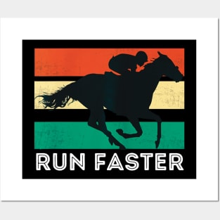 Run faster retro Posters and Art